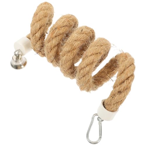 Ipetboom Bird Rope Perch Parrot Rope Toy for Bird Cages 39.37in Climbing Toys for Birds with Stable Clips Hanging Accessories for Play Exercise and Cage Decoration
