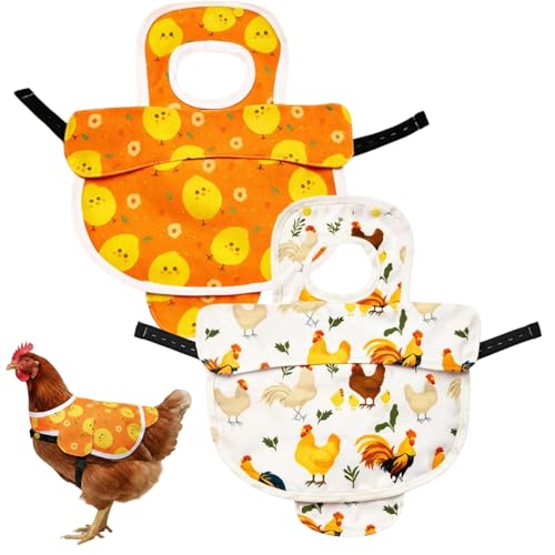 Chicken Saddle for Hens, Hen Saddle for Chickens, 2-Pack Poultry Protector with Oxford Fabric, Chicken Saddles for Protection, Chicken Saddle, Chicken Saddles for Hens Protection Gear