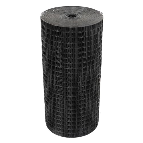 1 in Hardware Cloth, 24 in x 100 ft Chicken Wire Fence, Chicken Wire Mesh Roll for Rabbit Cages, Chicken Coop Fences and Poultry Enclosures(16 Gauge, Black) - color: Black, size: 1in 24in x 100ft