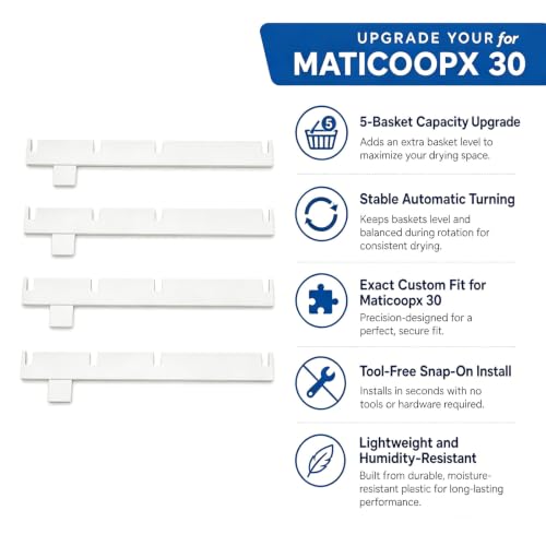 4-Pack Replacement Support Bars for Maticoopx 30 Egg Incubator | Upgrades to 5-Basket Capacity for Automatic Turning System