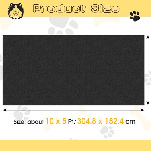 Drydiet Extra Large Dogs Playpen Mat Kennel Flooring for Dogs 120'' x 60'' Washable Floor Covering Reusable Waterproof Non Slip Rug Whelping Pad Kennel Incontinence Housebreak, Dark Gray(Felt and PE)