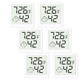 Mini Humidity Meter Hygrometer 6 Pack Room Thermometer Indoor Digital Temperature and Humidity Monitor for Home House Office Garden and Cellar - style: Style A-White-6pcs