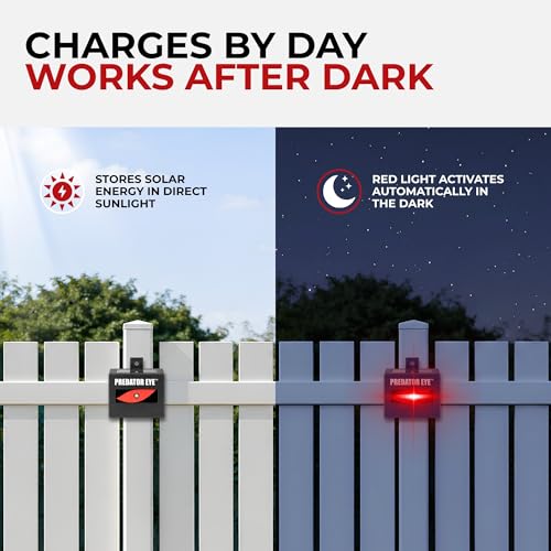 ASPECTEK Predator Eye Solar Animal Deterrent - 2 Pack, Flashing Red Light Repeller to Help Scare Coyotes, Deer, Raccoons, Skunks and Foxes, Outdoor Pest Control for Garden, Yard, Farm and Coop - style: Predator Eye