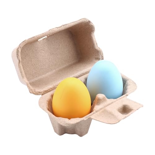 Egg Cartons 2 Count Cheap Bulk 30 Pack, Paper Pulp Egg Carton 2 Cell | Vintage Egg Cartons Containers Easter Style, 1/6 Dozen Sturdy Natural Kraft Holder Box for Storage Fresh Chicken Huevo