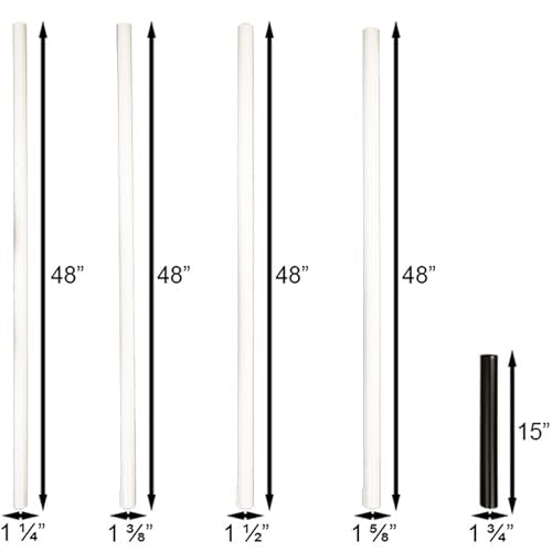 Heath Telescoping Martin House & Gourds Poles, White, 2 Pack