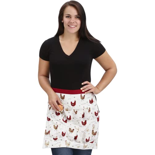 Farmhouse Chicken Egg Collecting & Gathering Apron 12 Pockets (Adult Size)
