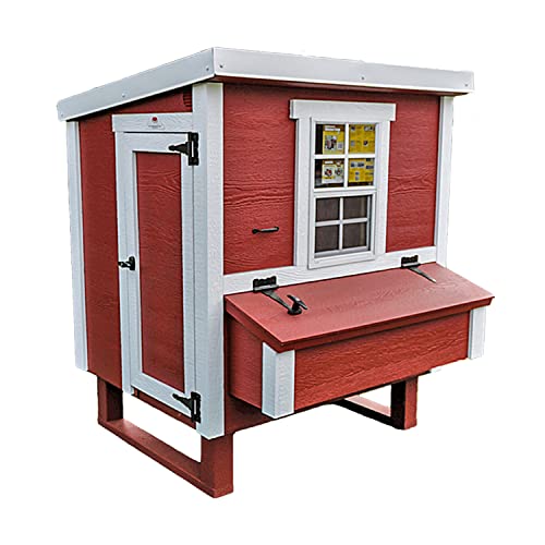 OverEZ Classic Medium Chicken Coop for up to 10 Chickens - Nesting Box - Large Bird, Poultry and Hen House, Made in USA - color: Classic