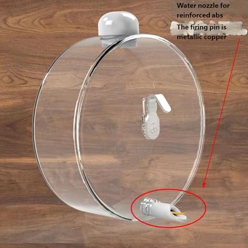 Round Shape Bird Drinker for Cage Mount Easy Refill Waterer Bottle 250ML Water Dispenser for Parrots Watering Essential Bird Drinking Bottle
