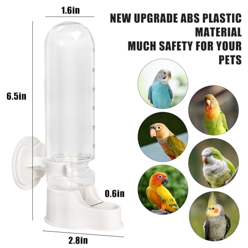 Automatic Pet Bird Water Feeder, Bird Water Dispenser for Cage, Bird Cage Suspended Automatic Water Dispenser, Bird Feeders for Parakeet Budgie Cockatiel Lovebirds Canary Finch (150ml) - size: 150ml