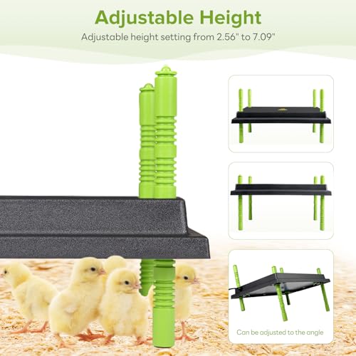 Tetuga Brooder Heat Plate 16 X 22” Chick Heating Plate Warm Up to 50 Chicks | Chicken Heater Plate with Adjustable Height & Angle, Energy-Efficient 50W Chick Warmer Safer Than Brooder Lamp - size: 16x22 Inch