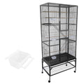 31L x 18W x 69.5H Inch Parrot Cage Included 6 Stainless Steel Cups Pull-Out Cleaning Tray for Conures Senegal Parrots