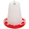 Little Giant® Deluxe Plastic Hanging Poultry Feeder - Heavy Duty Automatic Container for Chickens, Turkeys, Ducks, Geese, and Other Poultry - Made in USA | 3 Pound - size: 3 Pound