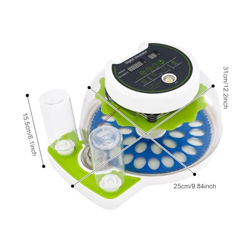 33 Quail Chicken Egg Incubator for Hatching Eggs, Small Poultry Incubators | with Automatic Egg Turning and Built-In Led Light, Auto Temp & Humidity Control, for Partridge Parrot Pigeon, for home farm - size: 33 Units
