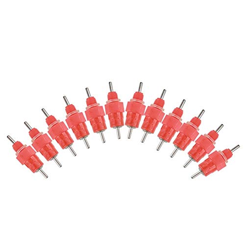 50Pcs Chicken Nipple Feeder, Automatic Chicken Waterer Nipple Drinker Feeders, Water Drinker Duck Hen Poultry Drinker, Fowl Drinker Kit for Chicken Quail Duck