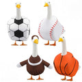 Abbylike 4 Set Football Porch Goose Outfit Lawn Baseball Goose Costume Rugby Basketball Porch Game Day Clothes for 23" H Statue Patio Yard Party Celebrations Decor - style: Football
