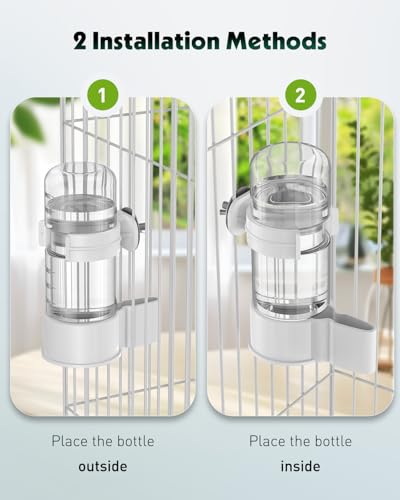 Pawfly Bird Water Dispenser, Automatic Water Feeder, Plastic Cage Water Dispenser, White Parrot Waterer for Small Parakeet Cockatiel Budgie Lovebirds (Not Fit for Food Feeding) - color: White, size: 1 PC
