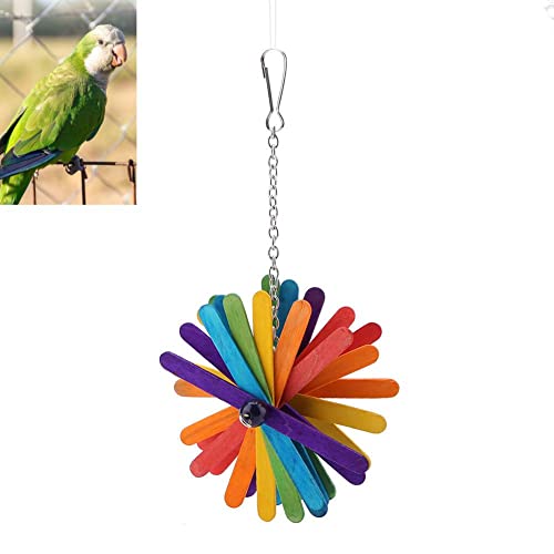 Wooden Chew Grind Teeth Popsicle Sticks Toy for Birds Parakeet Cockatiel Conure Parrot Lovebird Pet Cage Supplies