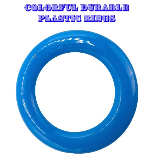 by M&M 2100 Plastic Cane Cage Ring Pk8 - Classic Colorful Plastic Bird Foot Toys, Brightly Colored Rack Rings, Smooth Sides, Easy for Beaks Feet to Interact with, Add to Other Toys