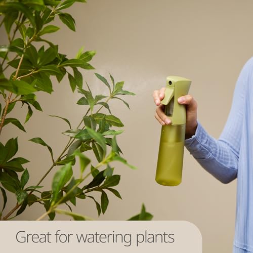 10 OZ Continuous Spray Bottles - Ultra Fine Mist Sprayer | Water Spray Bottle For Hair Stuff, Mister Spray Bottle For Plants Mister | Hair Spray Bottles For Hairstyling, Cleaning, Salons - color: Fern Green