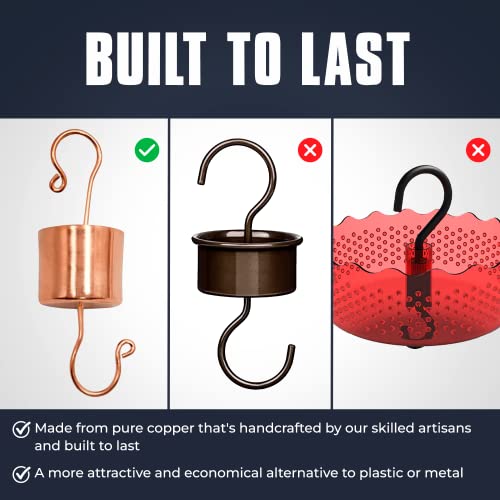Monarch Abode Hanging Ant Moat for Hummingbird Feeders – Pure Copper Handcrafted Hanging Ant Guard, Humming Bird Feeder Accessory, Decorative Hummingbird Feeder for Outdoors Garden Patio Deck - style: Ant Guard Moat