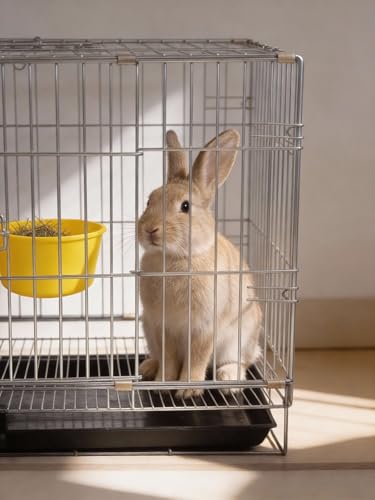 3pcs Cage Cups 25oz Feeder and Waterer Chicken Food Bowl, Hanging Rabbit Drinker Cup Yellow Bird Water Container with Hooks,Pet Feeding Dish for Small Animals