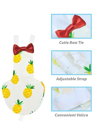 Bird Diaper with 78 Inch Flying Leash, Cute Fight Suite for Cockatiels(S) | 2 Pack Small Protective Parrot Nappy, Urine Wet Suit for Parakeets Conure Quakers, Waterproof Inner Layer, Machine Washable - color: Color 1, size: S