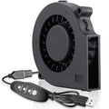 GDSTIME 75mm USB Blower Fan with 3 Speeds Control, 7515 5V DC Brushless | 75mm x 15mm, Turbine Turbo Fan, Adjustable, for Cosplay/Welding Helmet, Laptop, 3D Printer, Dehumidifier Cooling Ventilaiton - size: 75mm x 15mm