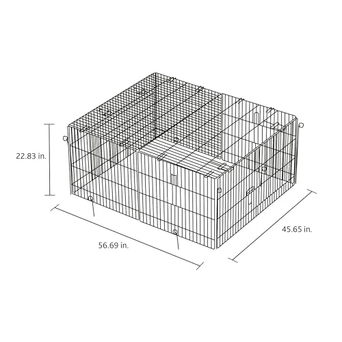 Trixie Rabbit Cage - 34 cu. ft., Outdoor Pen Extends Rabbit Hutch and Chicken Coops, Ideal for Small Animals, Bunny, Guinea Pigs, Chickens - size: 34 cu. ft.