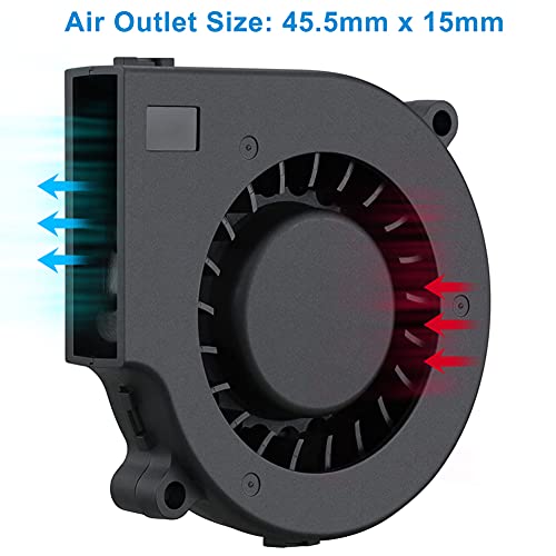 GDSTIME 75mm USB Blower Fan with 3 Speeds Control, 7515 5V DC Brushless | 75mm x 15mm, Turbine Turbo Fan, Adjustable, for Cosplay/Welding Helmet, Laptop, 3D Printer, Dehumidifier Cooling Ventilaiton - size: 75mm x 15mm
