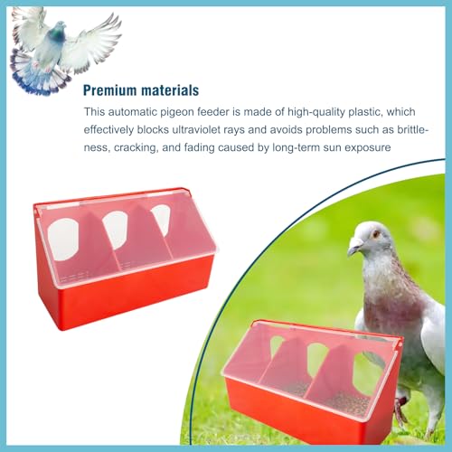 2Pcs Hanging Pigeon Feeder Water Box for Cage Suitable Quail Parrot Budgie and Other Birds (Three Holes)