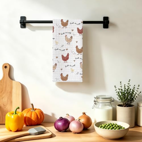Jztco Funny Trump Kitchen Towel, Chicken Gifts Reusable Hand Towels | Absorbent Microfiber Dish Cloth Tea Towels for Kitchen Home Decor, Anti Trump Gifts for Women 14x24 Inch - color: Multi 1602