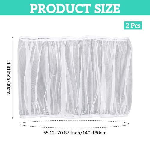 2 Pcs Bird Cage Cover Universal Bird Cage Seed Catcher, Breathable Nylon Mesh Net Cover Adjustable Soft Airy Cages Net Stretchy Skirt for Round Square Cages