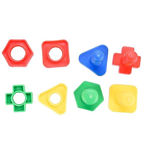 Hypeety 4pcs Bird Intellective Toys Screw Training Toy for Parrot Parakeet Macaw African Greys Budgies Cage Toy (A) - color: Intellective Toy A