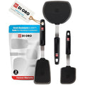 DI ORO Silicone Turner Spatula Set - 600F Heat Resistant, 3-Pc | Flexible flippers for eggs, pancakes, and crepes; Won't scratch nonstick pots and pans; BPA-free and dishwasher safe - size: Everday Set