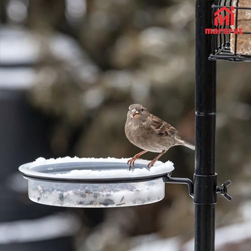 4pcs Plastic Round Bird Feeders Bowls, Water Dish Replacement Parts, 7.2 x 1.5in Seed/Bath Tray Station Platform Cups, Hanging Accessories for Feeding & Attracting Wild Oriole Goldfinch Hummingbird