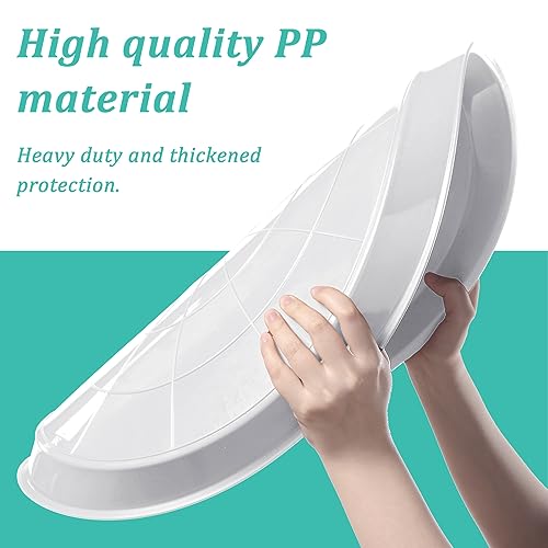 Eccliy 6 Pack Plastic Plant Saucer Heavy Duty Planter Saucers Large Plant Pot Saucers Plastic Water Trays for Indoors and Outdoors Flower Plant Plant Drip (White,23 Inch) - color: White, size: 23 Inch, style: Round