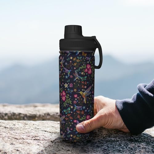 Hummingbird Gifts For Women, Hummingbird Lovers, Hummingbird Water Bottle, 18oz Stainless Steel Insulated Tumbler, Unique Birthday Christmas Gifts for Women Men - color: Hummingbird