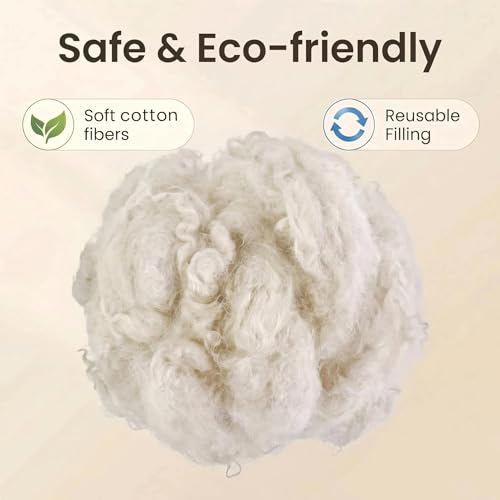 Natural Nesting Material,100% Natural Cotton Fiber,Eco-Friendly Animal Bedding,Bird Nesting Material for Hummingbirds,Parrots,Squirrels,Hamsters,Other Wild Birds & Animals,Gifts for Bird/Nature Lovers - color: White