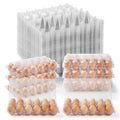 40PCS Plastic Egg Cartons 18 Count,Clear Egg Cartons Cheap Bulk | Reusable Egg Holder for Family,Pasture,Farm Markets Display - Medium Egg Containers 3x6 Grids - style: 3x6Grids-40count