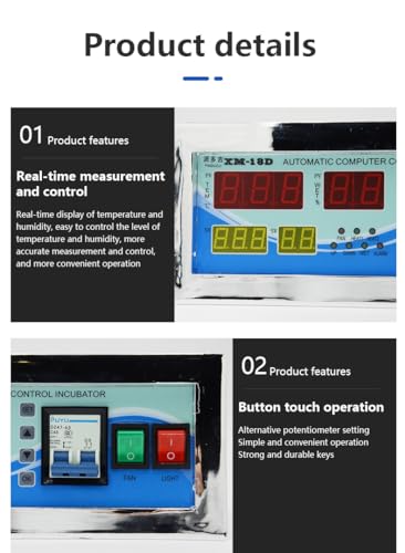 Full Automatic Egg Incubator Controller XM-18D Temperature and Humidity Controller