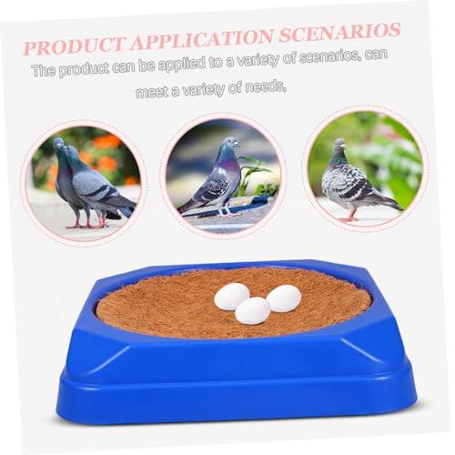 VICASKY 5sets Pigeon Nest Bowls Plastic Breeding Nest Soft Mat for Comfortable Hatching Environment Supports Natural Nesting Behavior for Racing Pigeons and Birds