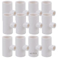 40 Pack PVC Tee Fittings for Threaded Chicken Nipples and Feeder Cups, White Chicken Watering System Accessories