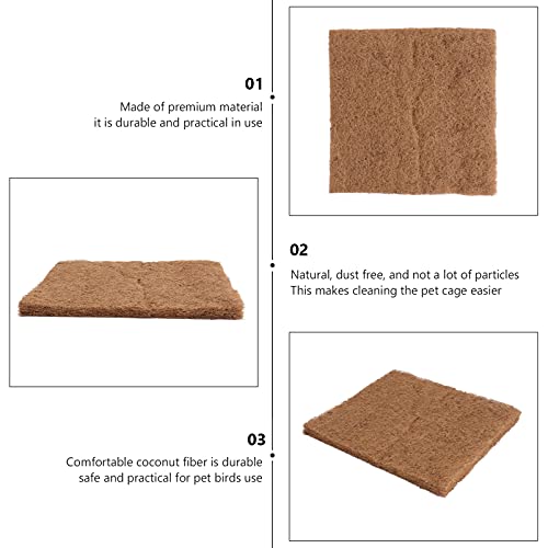 HANABASS 1pc Coconut Fiber Hatching Mat for Poultry Nesting and Incubation Moisture-Absorbing Cushion Natural Dust Coconut Strainer for Chickens and Pet Birds