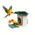 Smart Hanging Bird Feeder with Camera Solar Powered & AI Bi rd Identification, 2.4Ghz WiFi Bird feeders for Outdoors,2.1L Capacity, IP65 Waterproof,Mobile Remote Control,Full-ColorNight Vision