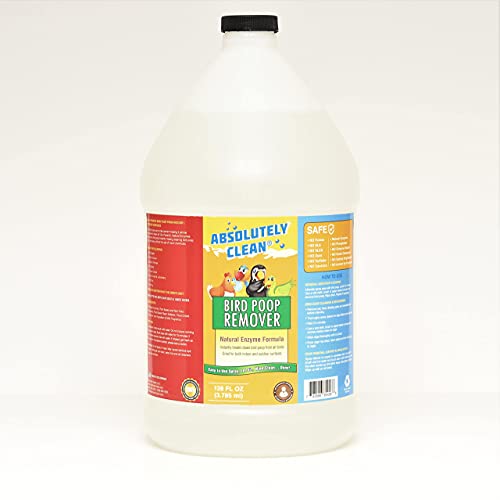 Absolutely Clean Amazing Bird Poop Remover - Just Spray/Wipe - Safely & Easily Removes Bird Messes - Use Indoor/Outdoor - Made in The USA 128 fl oz(Pack of 4) - size: 128 Fl Oz (Pack of 4)