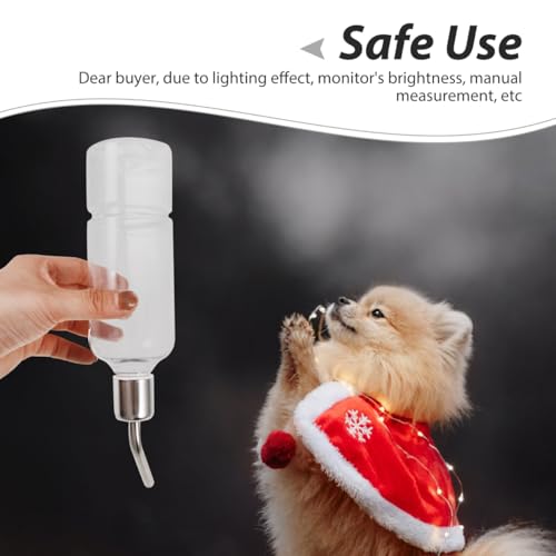 Angoily Hanging Water Bottle 2.75Oz Automatic Pet Water Dispenser for Small Animals Rabbit Cat Bird Portable Feeder with Durable Hangers for Cage Travel