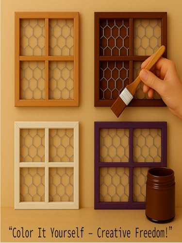2 Pcs Chicken Wire Frames for Suncatchers, Unfinished Wooden Frames Crafts for Photo Display, and DIY Decor