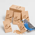 16 Pack Pine Wood Bird Chew Toys, Wood Slices for Active Chewers | Natural wood chew slices for parakeets, cockatiels, conures and lovebirds; each slice measures 3.9 x 2.1 in. - style: 16 Large Slices
