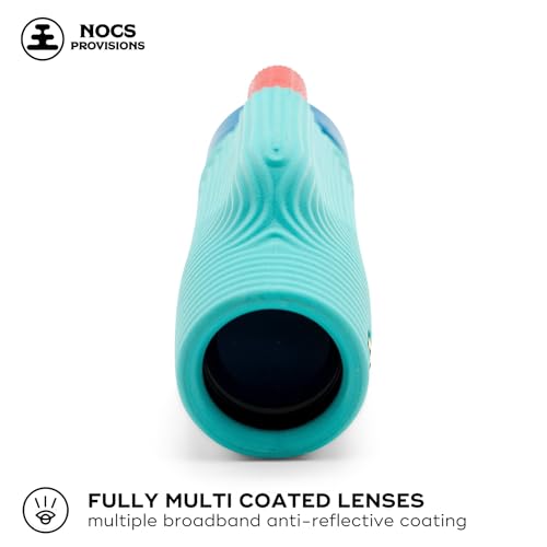 Nocs Provisions Zoom Tube 8x32 Monocular, Bird Watching & Backpacking | 8X Magnification Telescope, Bak4 Prism, Wide Field of View for Wildlife Viewing - color: Tahitian Blue