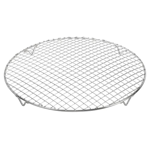 uxcell Round Cooking Rack 12 Inch Dia Stainless Steel Wire Cooling Steamer Rack for Baking Canning Cooking Roasting Cooling Grilling Drying, Silver - size: 12 Inch